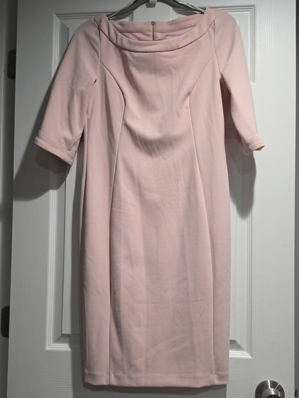 Calvin Klein Blush Pink Midi Sheath Dress